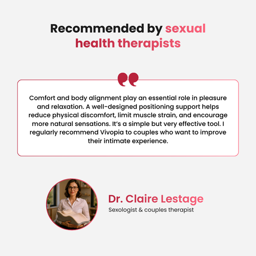 Cojín íntimo ergonómico para una posición perfecta 